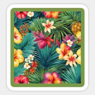 AI generated tropical flowers Sticker